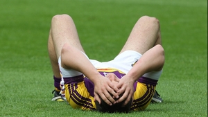 Wexford's Ciarán Lyng cuts a dejected figure at the final whistle