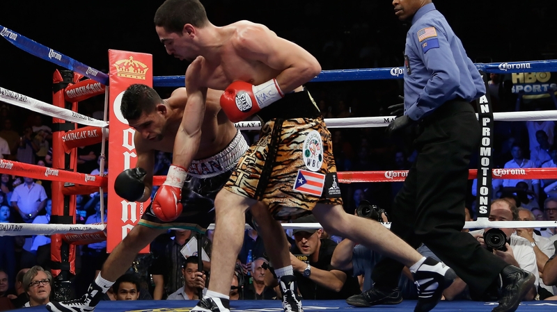 Amir Khan was knocked out for the second time in his career in Las Vegas on Saturday night