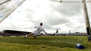 Kerry midfielder Bryan Sheehan converts a first-half penalty
