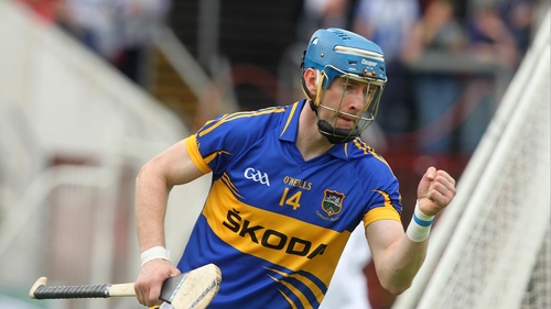 John O'Brien celebrates netting Tipperary's first goal in the Munster senior final