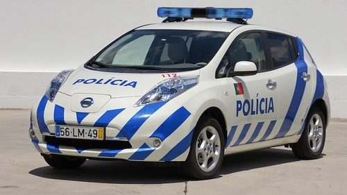 The eight Nissan LEAF police cars will be operated by Portugal's PSP (Polícia de Segurança Pública)