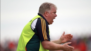 Leitrim co-manager Barney Breen was on hand to encourage his charges