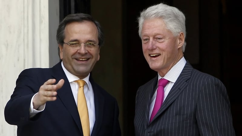 Bill Clinton was in Greece as part of a Greek-American business delegation visiting the country