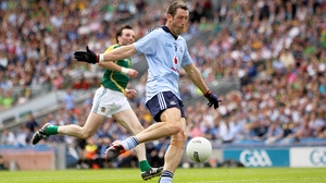 Denis Bastick scores Dublin's second goal on the stroke of half-time