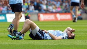 Dublin's Alan Brogan was forced off with a groin injury