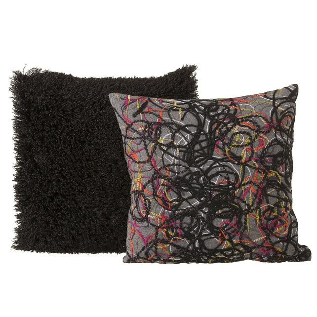 Penneys faux Mongolian fur and scribble cushions €6 each (late summer)
