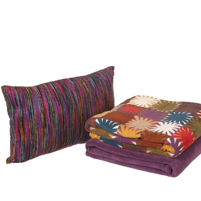 Penneys plum and patchwork cushion and microcosy €6 each (late summer)