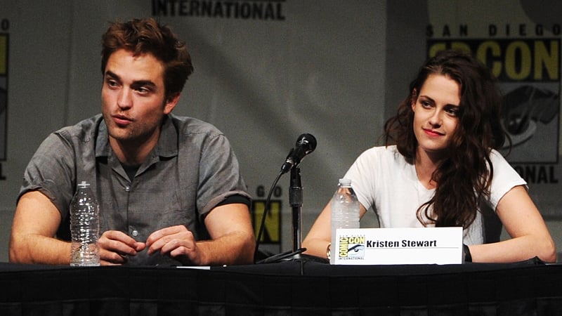 Pattinson and Stewart pictured earlier this month at ComicCon