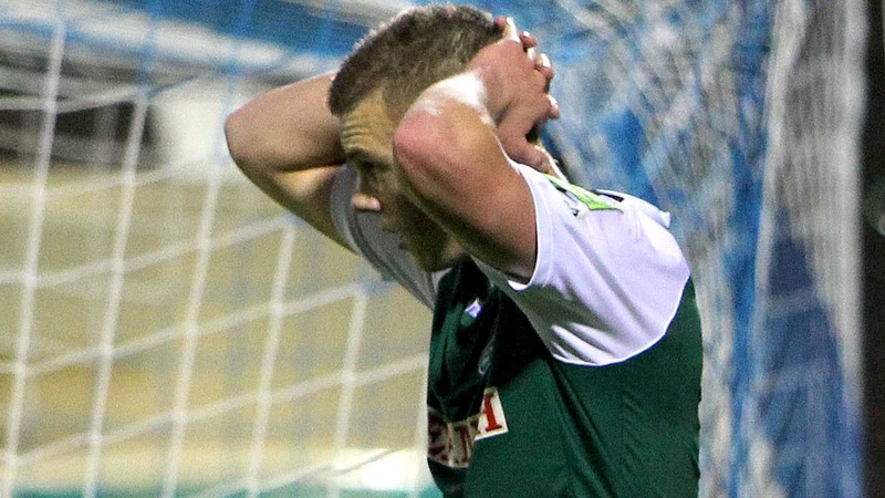 Ian Turner should have scored for the home side