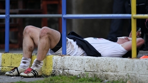 Kildare's Emmet Bolton catches his breath after getting substituted during the final moments of the match