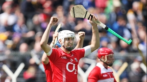 Cork midfielder Pa Cronin celebrates at the final whistle