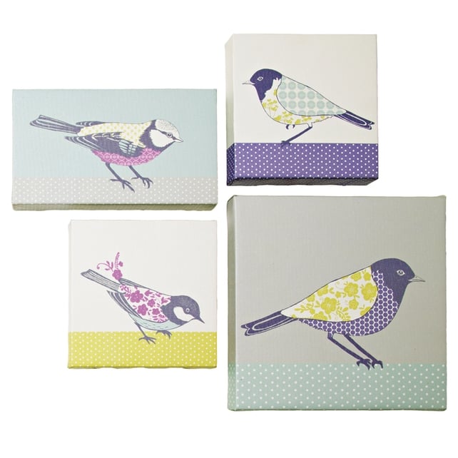 Ashley Thomas/Edition Multi Birds Canvas (set of four), €39, Debenhams