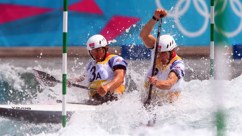 Tim Baillie and Etienne Stott on their way to gold this afternoon