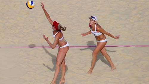 USA's April Ross and Jennifer Kessy needed three sets to get past Spain