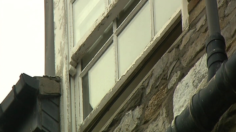 Window from which the baby fell