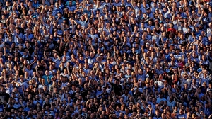 Dublin fans in residence on Hill 16