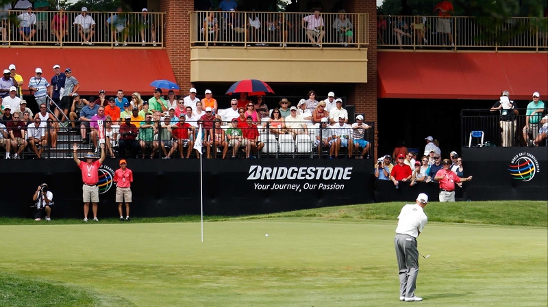 Jim Furyk led at the halfway point of the Akron Open and held that lead through the third round