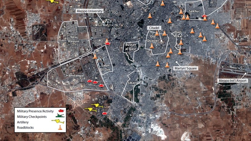 The city of Aleppo has been under siege for more than three weeks