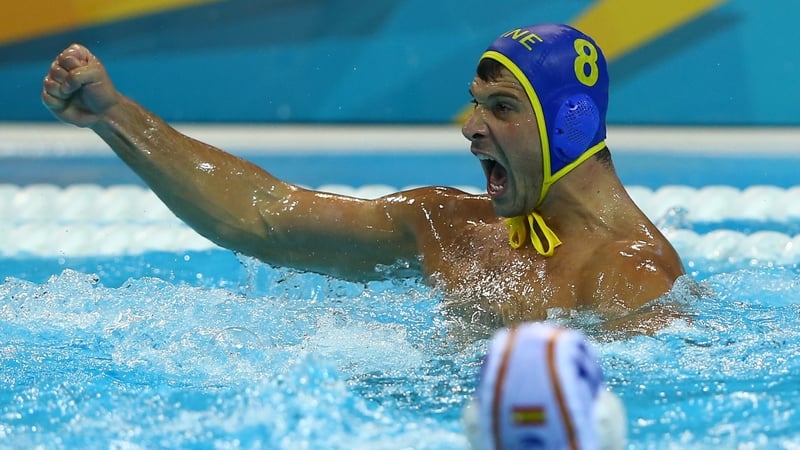 Nikola Janovic of Montenegro celebrates victory