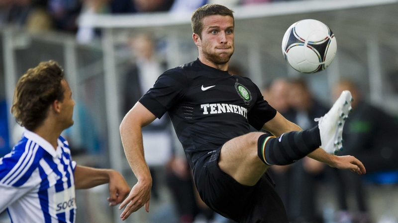 Celtic's Adam Matthews during this evening's match at Sonera Stadium in Helsinki