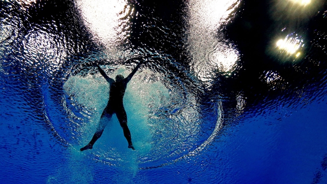Chinese diver Minxia Wu competes in the women's 3m springboard final at the Aquatic Centre in London