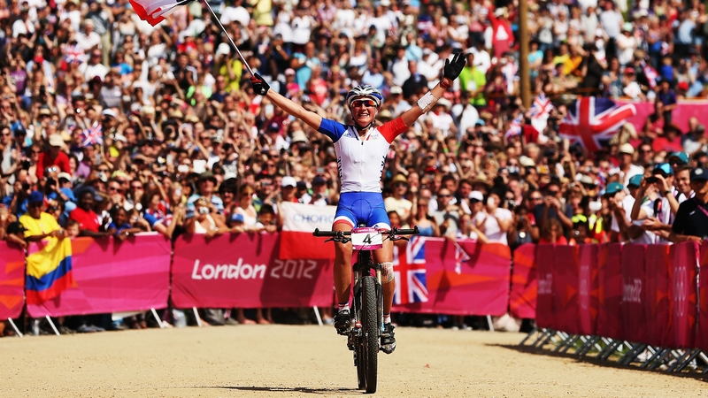Julie Bresset was dominant in the women's cross-country mountain bike at Hadleigh Farm