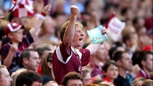 A Galway fan realises his side are on the way to a first All-Ireland final appearance since 2005