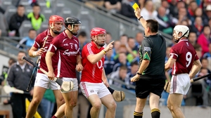 Cork's Paudie O'Sullivan yellow-carded late on by referee Brian Gavin. It was the only booking of the game
