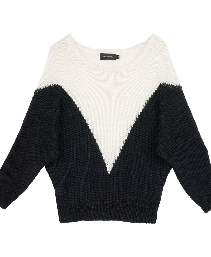 Minkpink contrast triangle knit jumper €79