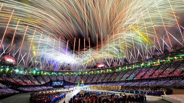 The games closed with a spectacular fireworks display