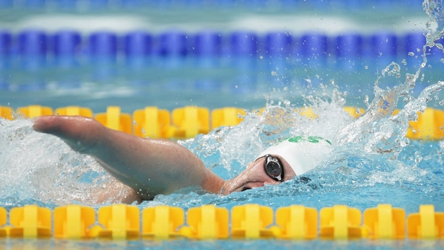 Darragh McDonald won Silver in the pool in the Men's 400 m Freestyle - S6