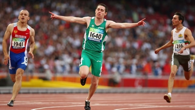 Jason Smyth won Gold in the Men's 100 m - T13 and Men's 200 m - T13