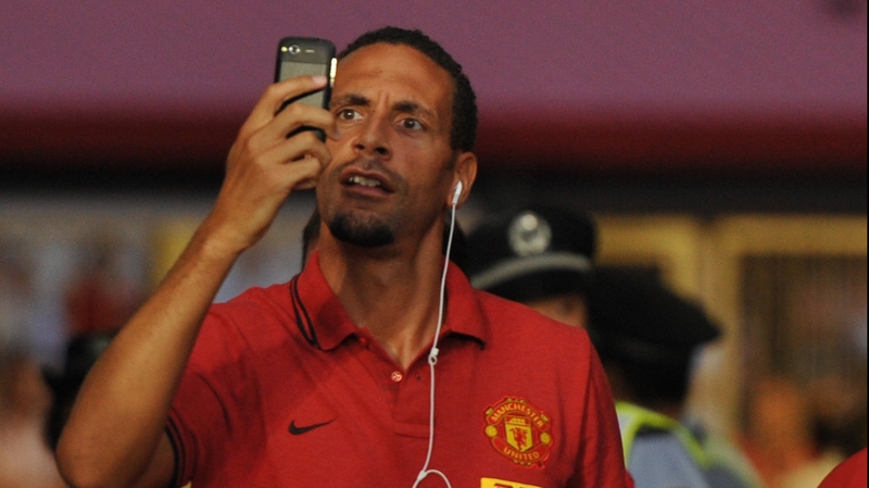 Rio Ferdinand's Twitter activity was deemed 'improper'