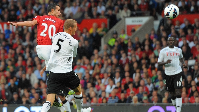 Robin Van Persie was on target for Manchester United in his home debut