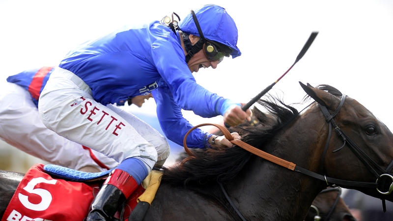 Frankie Dettori riding Willing Foe to win Ebor Handicap