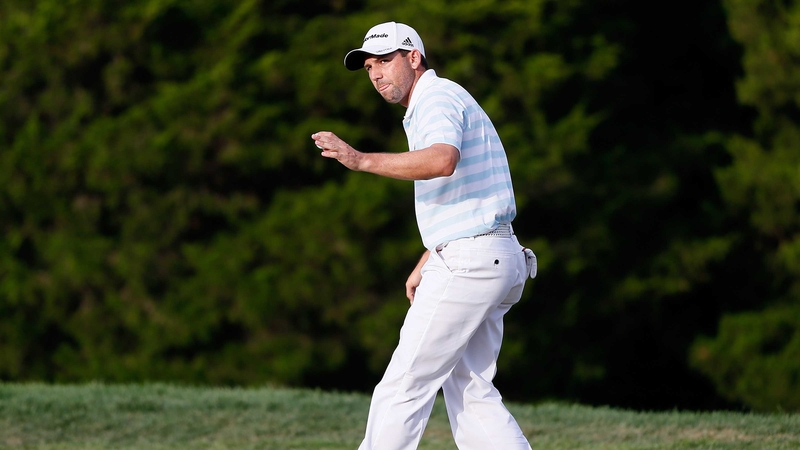 Sergio Garcia is clear of Nick Watney and Kevin Stadler
