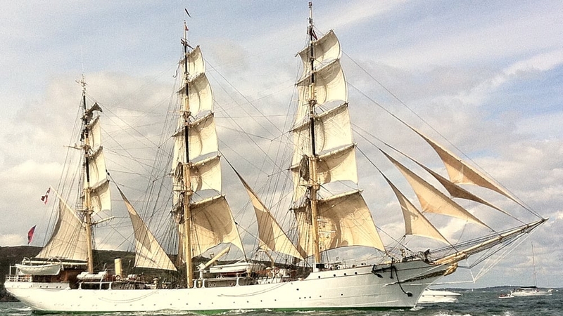 The Danmark joins the flotilla at the end of the festival