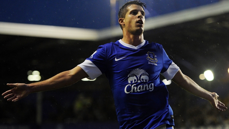 Kevin Mirallas celebrates his opening goal