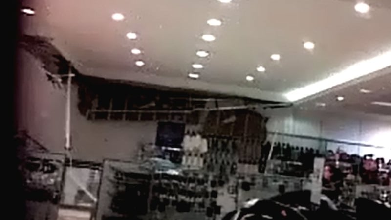 Ceiling collapsed in Penneys, Golden Island