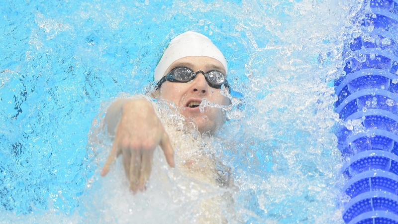 Laurence McGivern swims the men’s 100 metres backstroke S9 final at 5.30pm