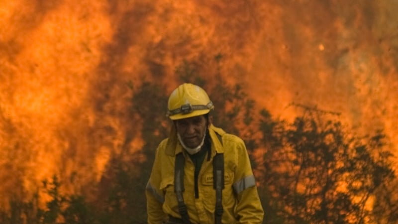 More than 300 firefighters, backed by eight planes and nine helicopters, battled the blaze