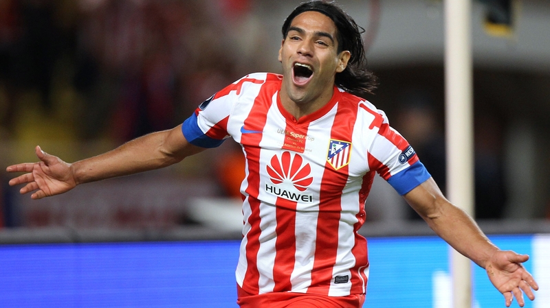 Radamel Falcao celebrates hit hat-trick