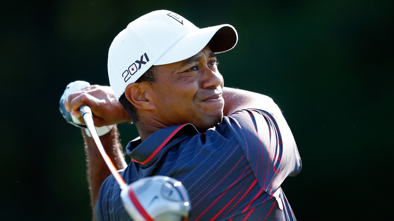 Tiger Woods is two strokes off the Deutsche Bank Championship lead