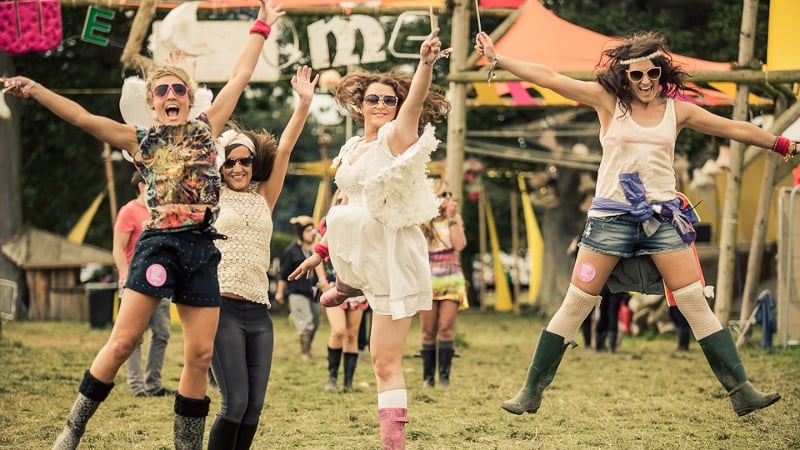 These ladies are super excited to be at Electric Picnic!