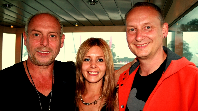 The Hartnoll brothers with 2fm's Jenny Greene