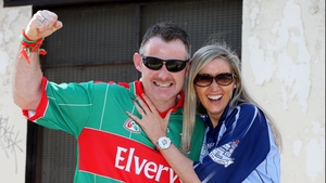 It was a family affair for Dublin supporter Lorraine Darby Gallagher and Mayo supporter Vincent Gallagher from Balbriggan