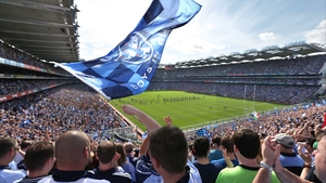 Dublin fans packed onto Hill 16 as over 81,000 patrons watched the game at Croke Park
