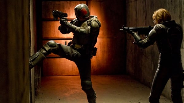 Karl Urban and Olivia Thirlby in a scene from 2012's Judge Dredd movie