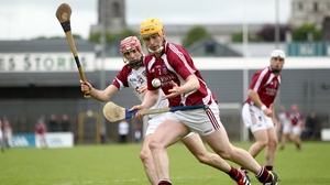 Galway's James Regan closes down Conor Ryan of Westmeath