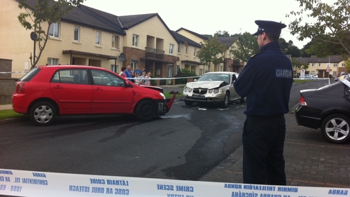 The two officers and the man in the other car were taken to hospital (Pic: Joe Mag Raollaigh)